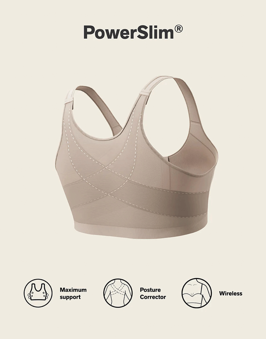 Leonisa Unlined Wireless Posture Corrector Bra-SKIN