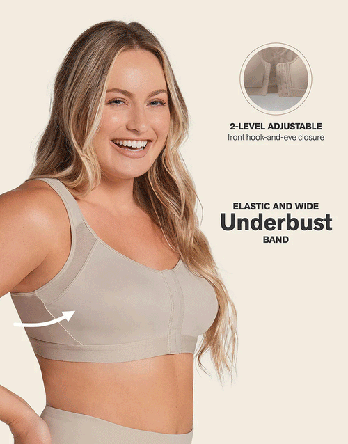 Leonisa Unlined Wireless Posture Corrector Bra-SKIN