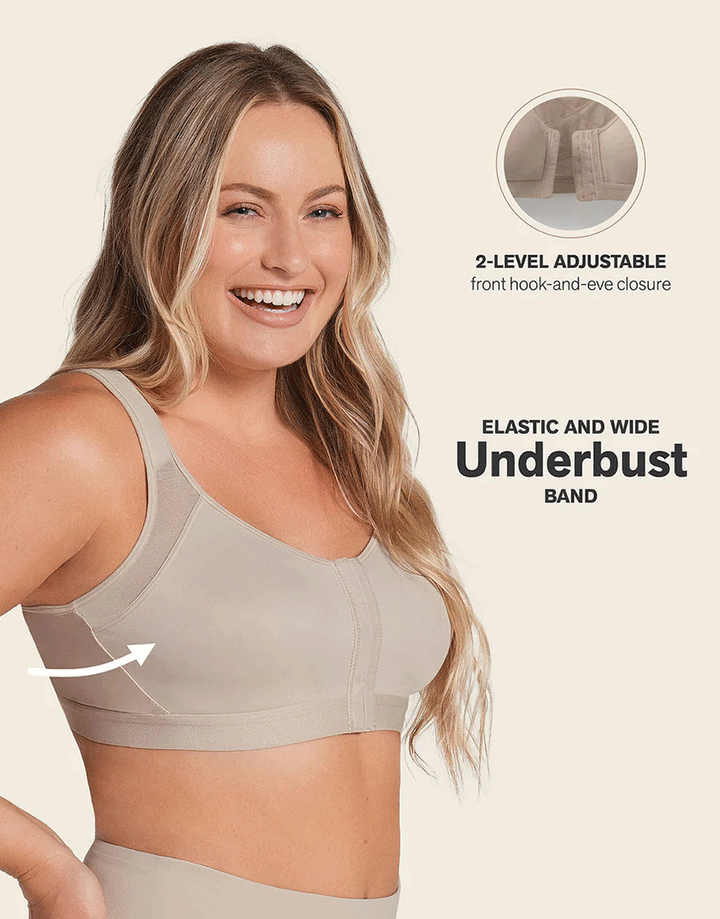 Leonisa Unlined Wireless Posture Corrector Bra-SKIN