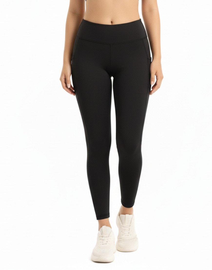 TRAINING SKIN FIT TIGHTS WITH POCKET -BLACK