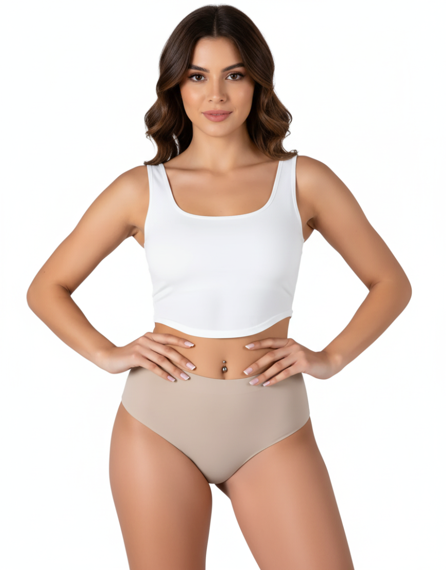 High waist Laser Cut Panty -SKIN