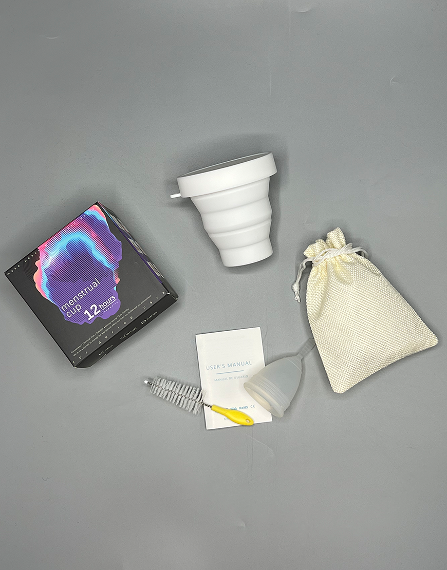 MENSTRUAL CUP KIT WITH BRUSHWHITE Losha