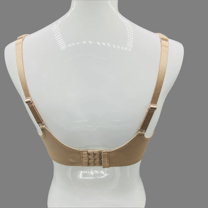 Losha Curvy Double Layered Minimizer Wired Bra with Lace Touch-BEIGE