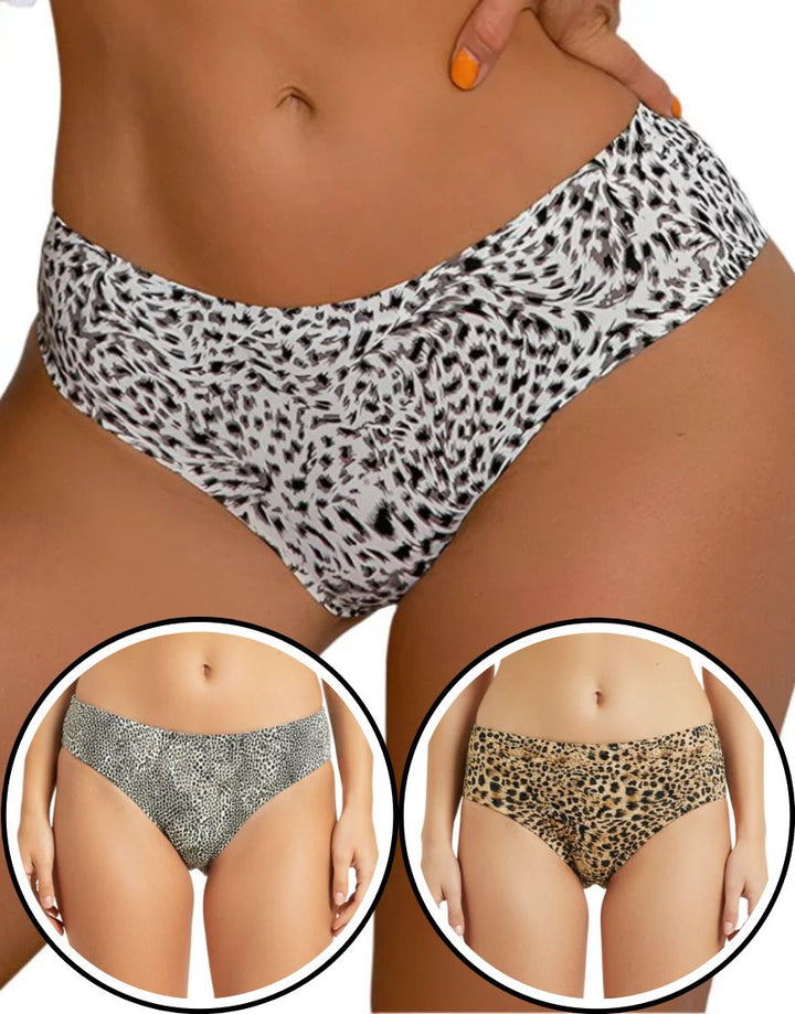 Pack of 3 Laser Cut  Panties -Animal Print