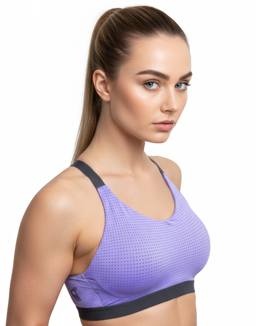 Medium Impact Slip On Sports Bra - Purple