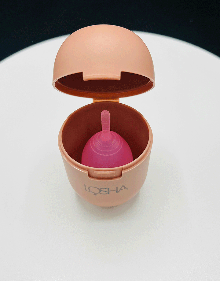 Losha Menstrual Cup WITH CupMate Sterilization Box-PINK