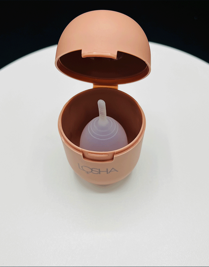 Losha Menstrual Cup WITH CupMate Sterilization Box-WHITE