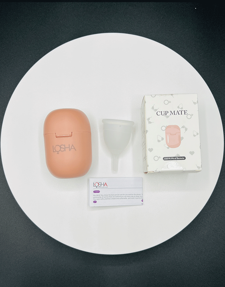 Losha Menstrual Cup WITH CupMate Sterilization Box-WHITE