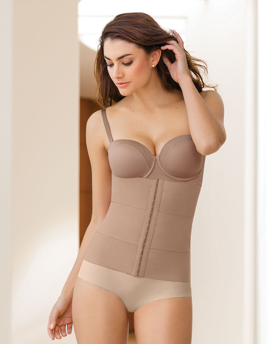 LEONISA WAIST CINCHER WITH LUMBAR SUPPORT & ANATOMICAL COMPRESSION BANDS