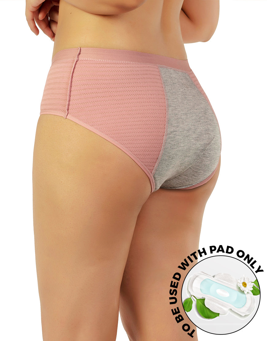 TRIPLE LAYERED LEAK PROOF PERIOD PANTY-TEA PINK – Losha