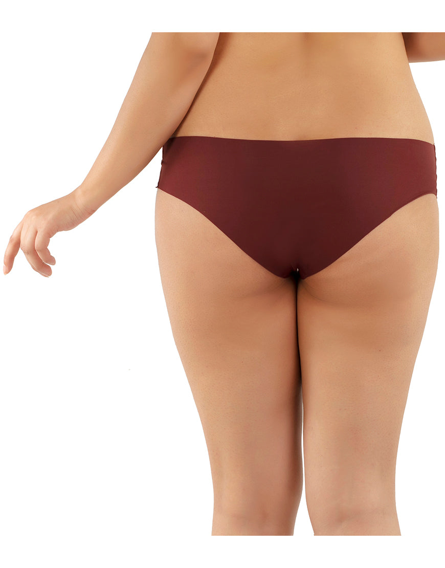 LOSHA NO PANTY LINES LASER CUT BIKINI BRIEF SUN-DRIED TOMATO