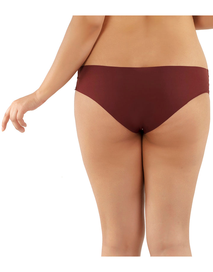 LOSHA NO PANTY LINES LASER CUT BIKINI BRIEF SUN-DRIED TOMATO