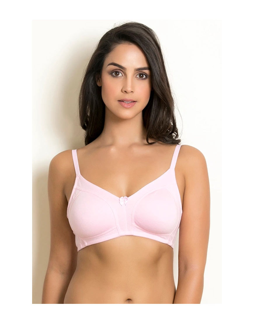 Losha Soft Cotton Bra- Pink