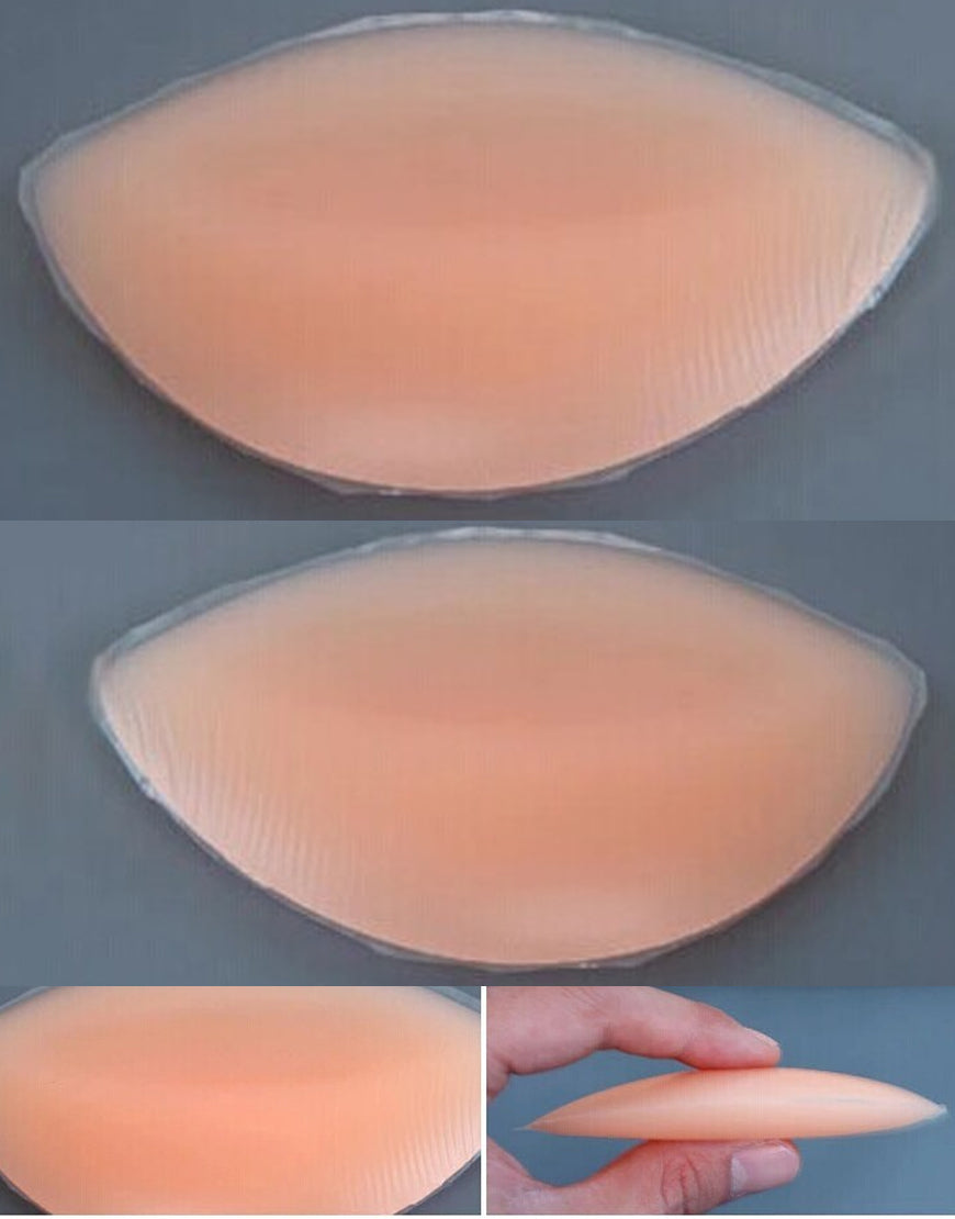 Silicone Eliptical Shaped Breast Enhancers-Nude