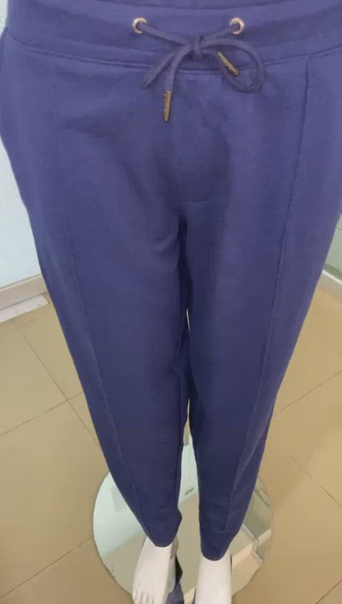 LOSHA POLY COTTON JOGGER PANTS-MARITIME BLUE