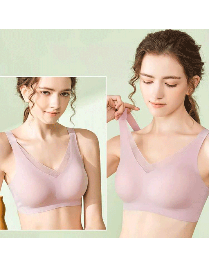 LOSHA LASER CUT SUPER SOFT BRA WITH WIDE STRAPS -LILAC
