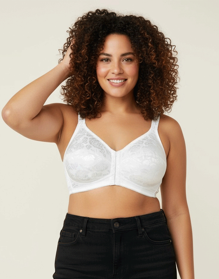 LOSHA FRONT OPEN MINIMIZER BRA-WHITE