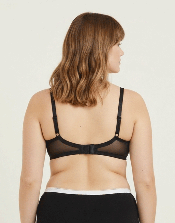 FULL COVERAGE SUPER SUPPORT SEAMLESS MOLDED CUPS MINIMIZER BRA-BLACK