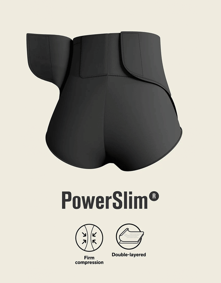 HIGH-WAISTED FIRM TUMMY COMPRESSION POSTPARTSUM PANTY WITH ADJUSTABLE BELLY WRAP-BLACK