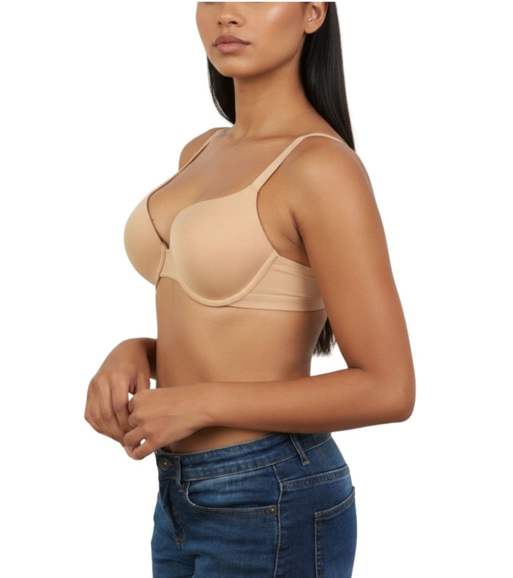 LOSHA WIRED LEVEL 2 PUSH-UP BRA WITH POWER MESH WINGS -SKIN