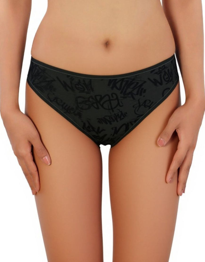 PACK OF 5 SUPER SOFT COTTON STRETCH PRINTED BIKINI BRIEFS -POLKA DOTS