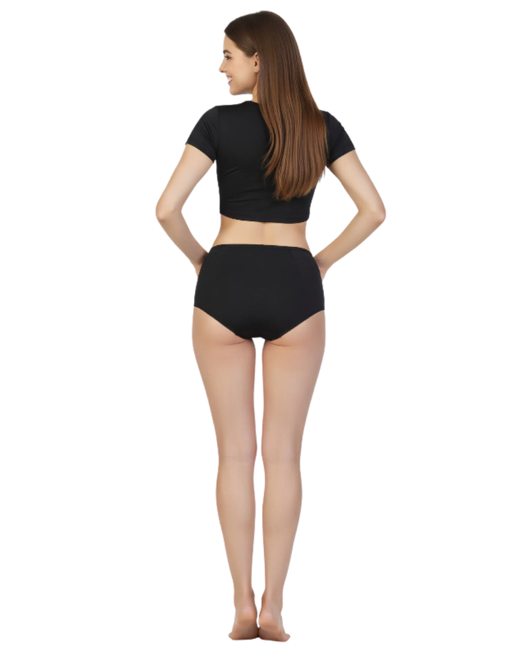 Losha Low-Waist Triple-Layered Period Panty with Pocket BLACK