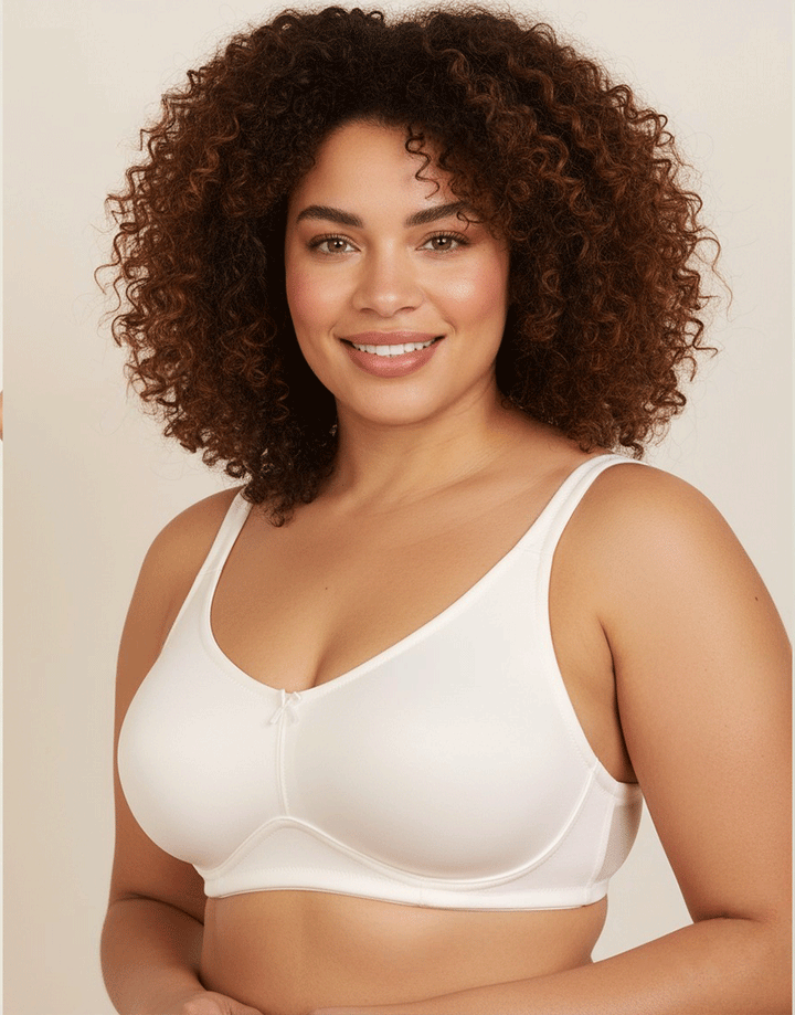 FULL COVERAGE SUPER SUPPORT SEAMLESS MOLDED CUPS MINIMIZER BRA-WHITE