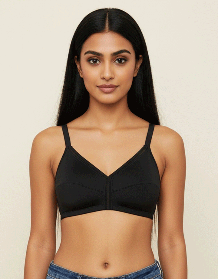 TRUE CURVE WIREFREE MINIMIZER BRA-ROEBUCK BLACK