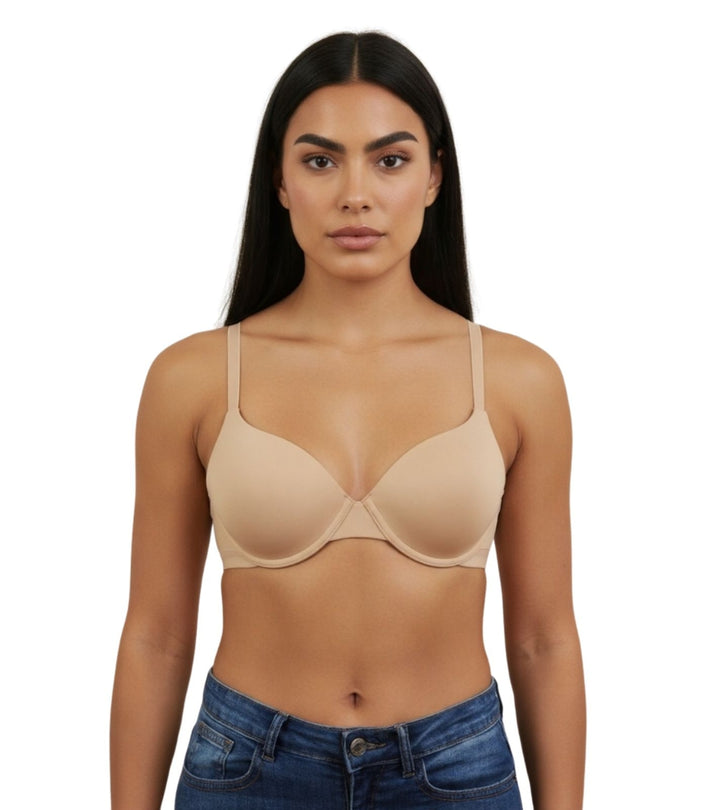 LOSHA WIRED LEVEL 2 PUSH-UP BRA WITH POWER MESH WINGS -SKIN