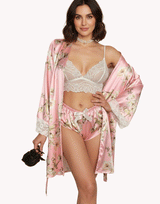 Losha Deep Love Silk 3 Piece Nighty-Pink
