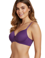 Wireless Go To T-Shirt Bra With a Touch Of Lace-PARACHUTE PURPLE