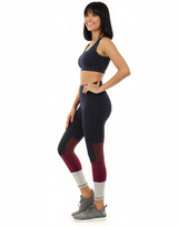 LOSHA STRETCH COTTON COLOR BLOCK TIGHTS-BLUE