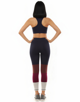 LOSHA STRETCH COTTON COLOR BLOCK TIGHTS-BLUE