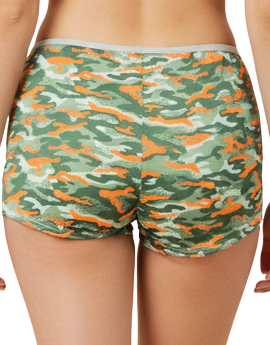SUPER SOFT BOY SHORTS COTTON BRIEF-GREEN ARMY