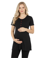 Losha Maternity Bliss Feeding Shirt -JET Black