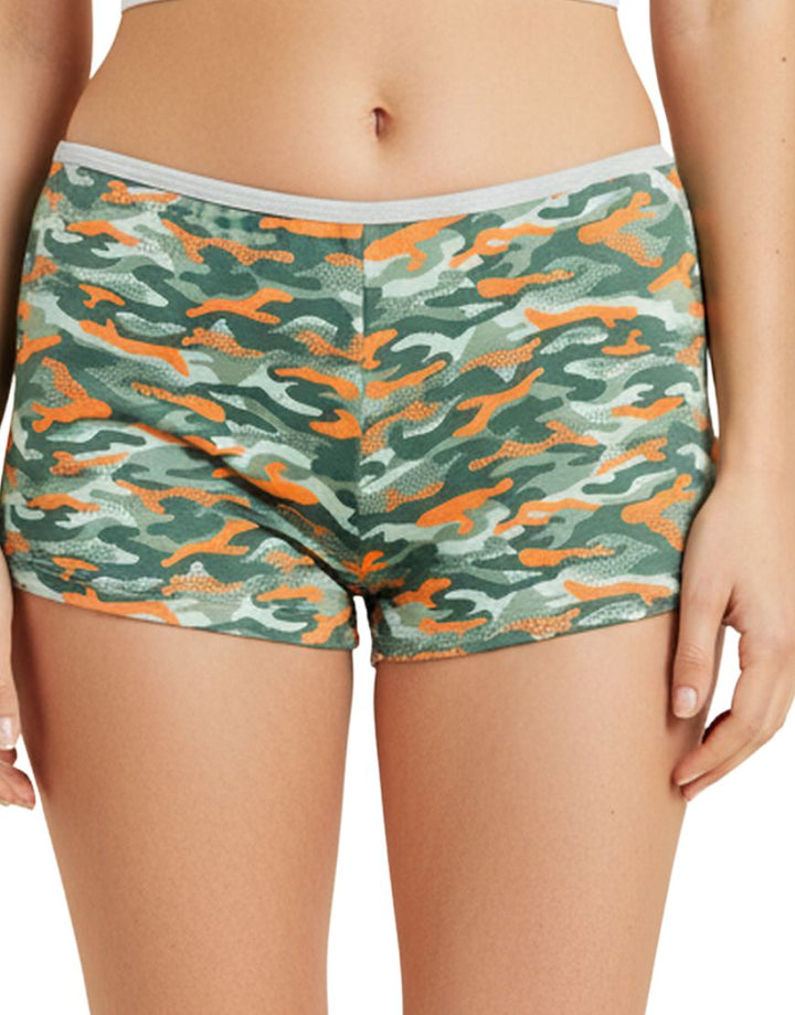 SUPER SOFT BOY SHORTS COTTON BRIEF-GREEN ARMY