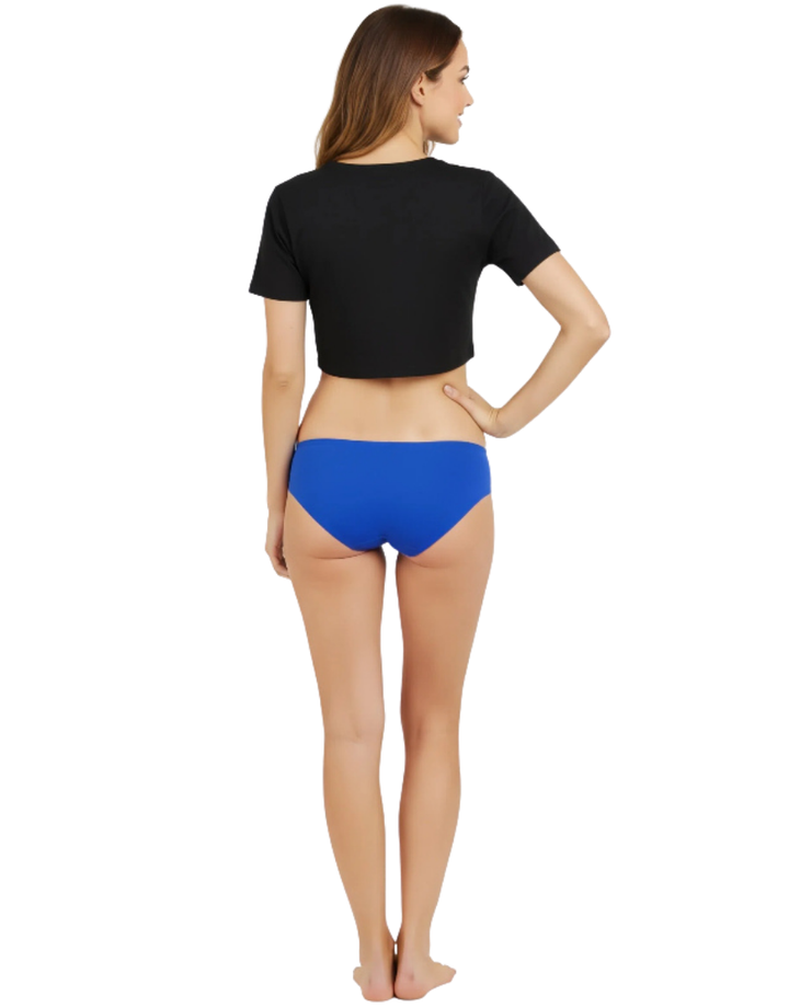 PACK OF 5 SUPER SOFT COTTON STRETCH PRINTED BIKINI BRIEFS -GREEN ARMY