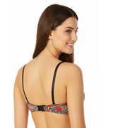 Pack of 2 Wired Pushup T-Shirt Bras with J Hook-Black/Savvy Red