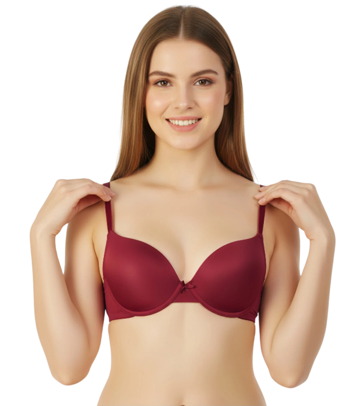 Pack of 3 Microfiber Wired Pushup T-Shirt Bras-Delicacy