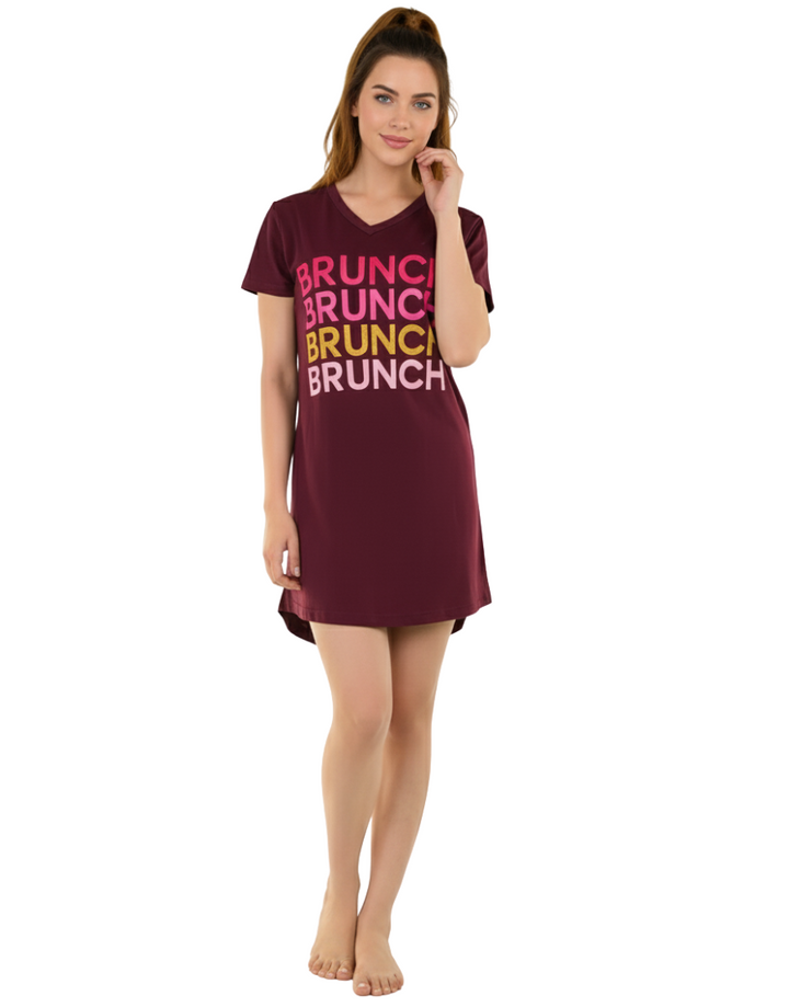 BRUNCH SLEEP T-SHIRT – FIG