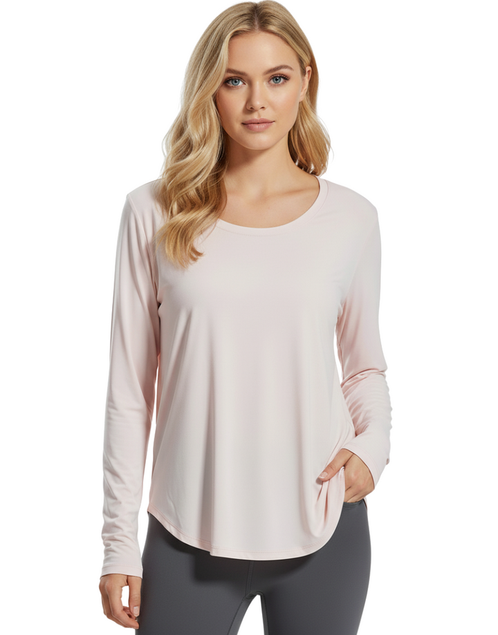 LOSHA EASY MOVEMENT RELAXED FIT T-SHIRT-PEACH