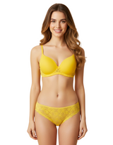 Butterfly back Bra With Lacy Panty SET-CITRUS