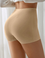 Losha High Waist Laser Cut Boy Shorts-Skin
