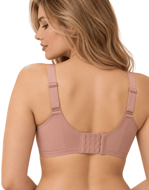 LOSHA LASER CUT NON PADDED NON WIRED T SHIRT JELLY BRA -LIGHT BROWN