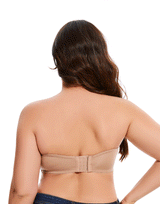 Losha Curvy Lightly Padded strapless Wired Bra-SKIN