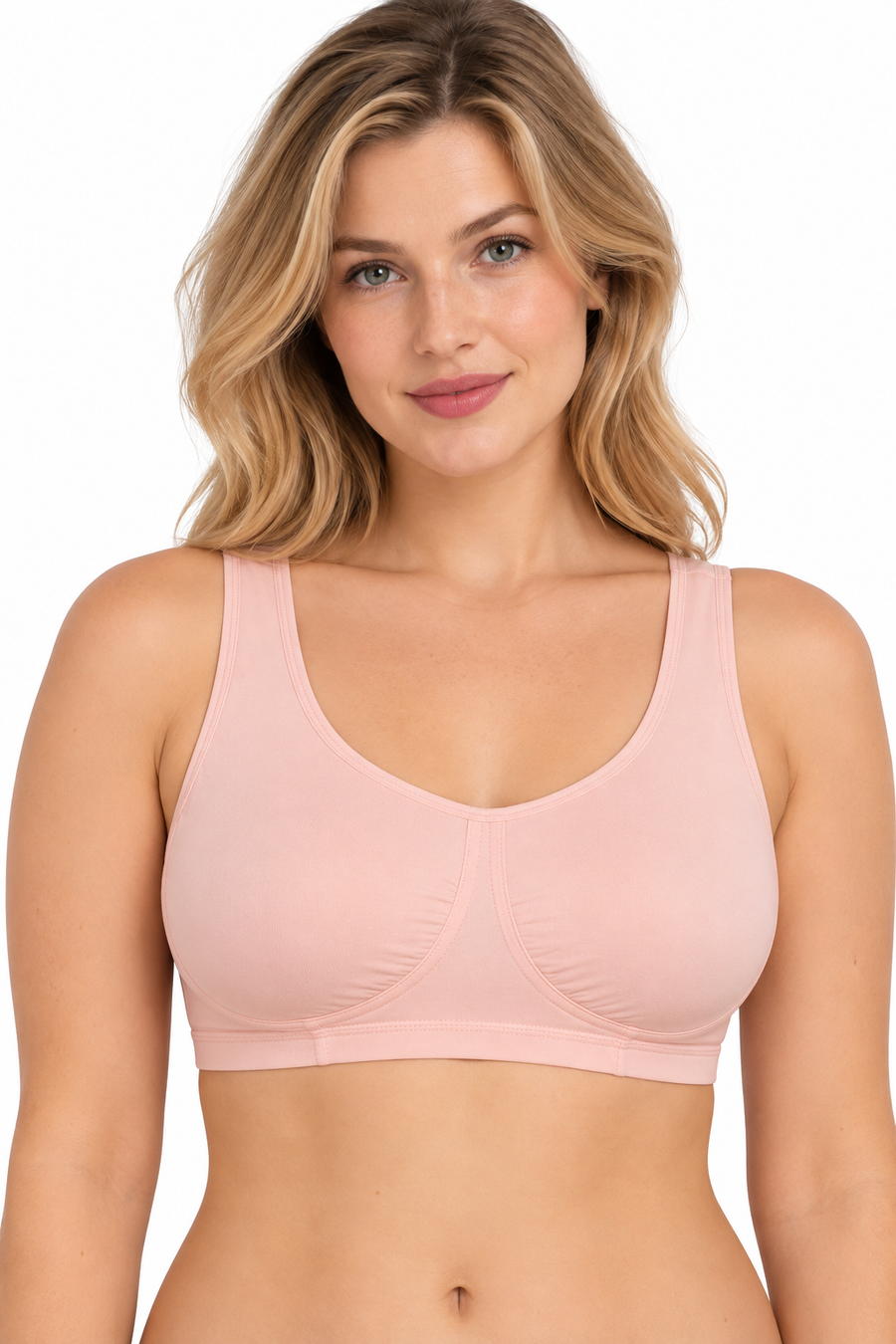 DOUBLE LAYERED MODAL STAY AT HOME / MATERNITY / SLEEP BRA-QUARTZ PINK