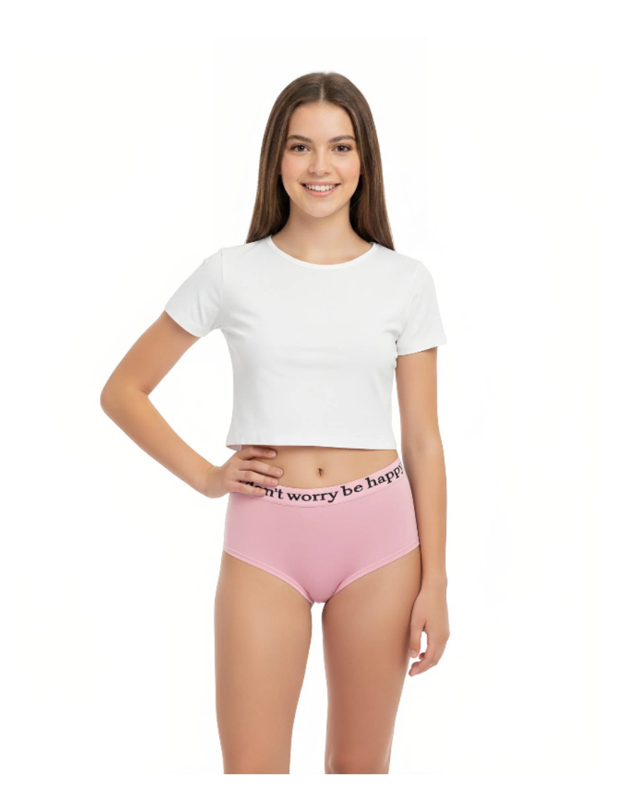 TEENS  PACK OF 4 SEAMLESS HIPSTER PANTIES-OPERA MAUVE