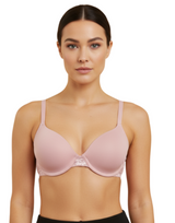 COTTON UNDERWIRED LIGHTLY PADDED T-SHIRT BRA-DAWN PINK