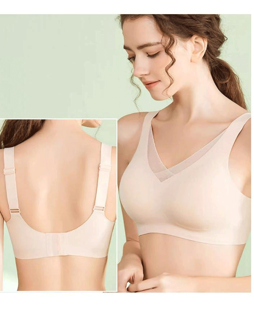 LASER CUT SUPER SOFT BRA WITH WIDE STRAPS -SKIN