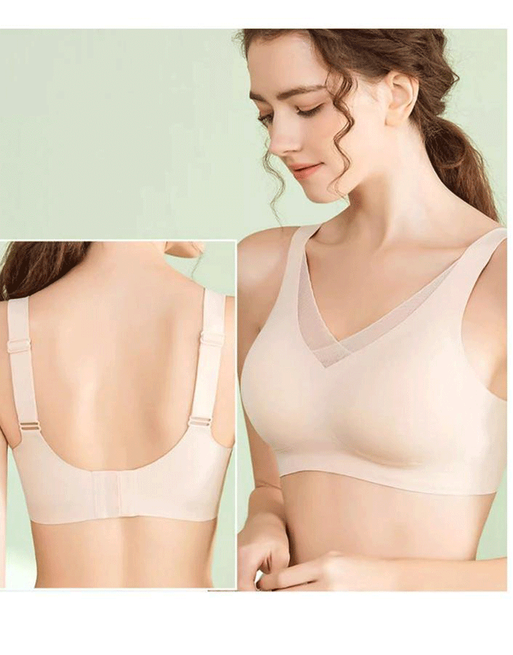 LASER CUT SUPER SOFT BRA WITH WIDE STRAPS -SKIN
